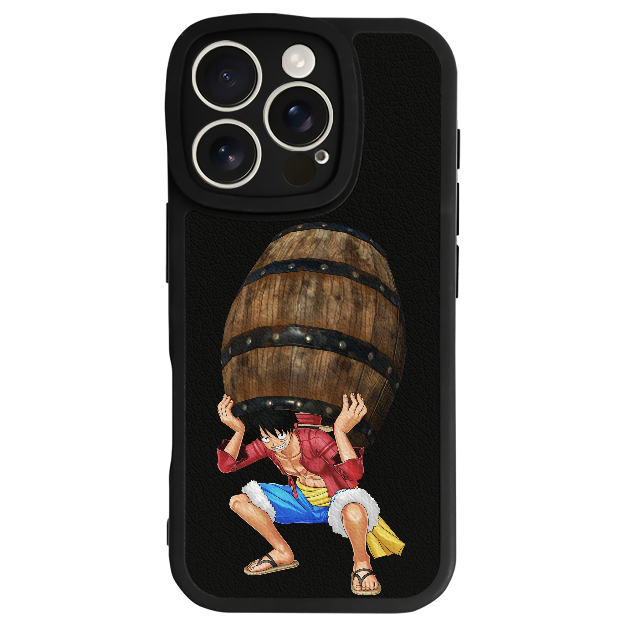（画像用） ワンピース モンキー・D・ルフィ ONE PIECE Monkey D. Luffy 【iPhone 16シリーズ対応】シリコンスマホケース（レザー調） 材質：シリコン